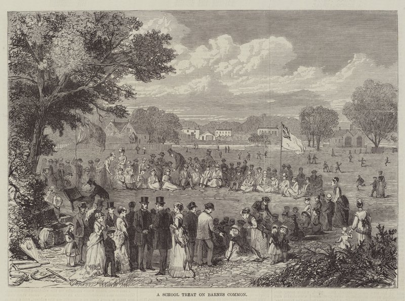 Ein Schulfest auf Barnes Common von English School