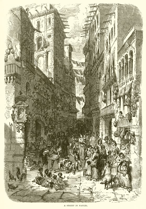 Eine Straße in Neapel von English School