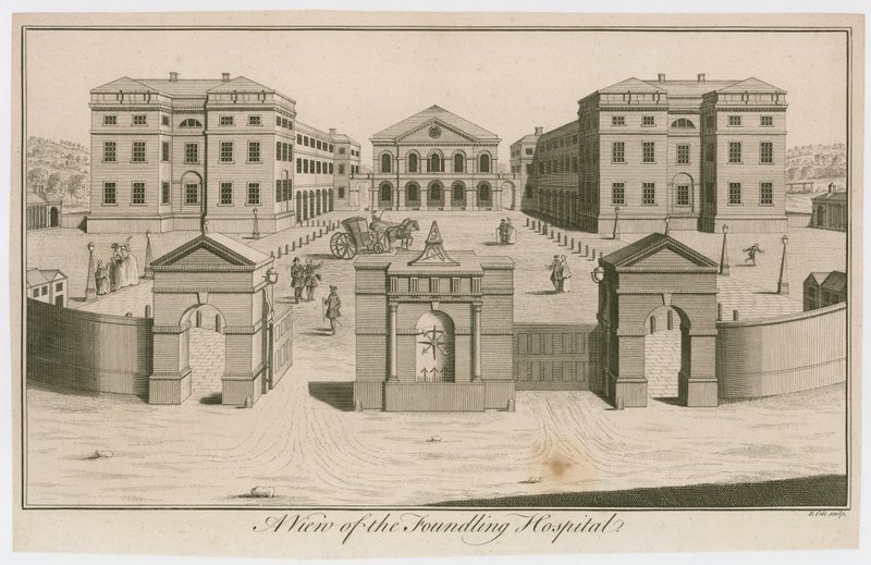 Ansicht des Foundling Hospital, London von English School