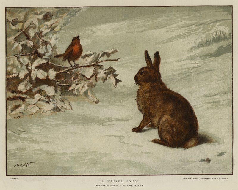 Ein Winterlied (Chromolithografie) von English School