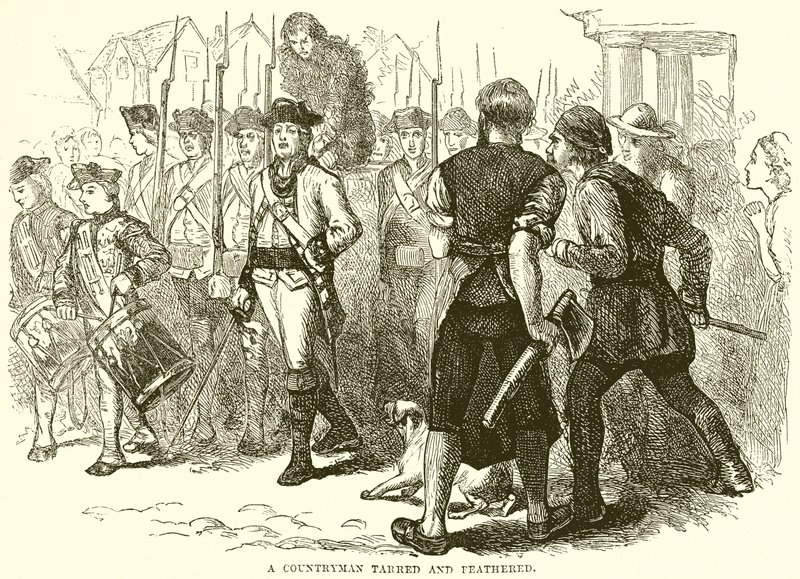 Ein Landmann geteert und gefedert von English School