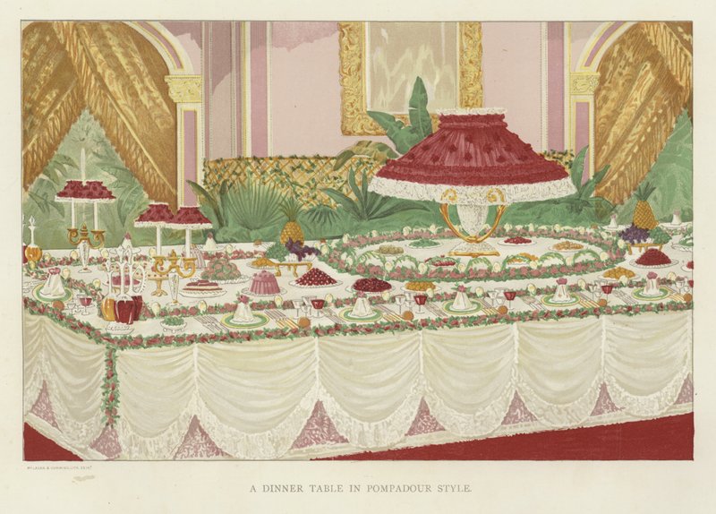 Ein Abendessen im Pompadour-Stil von English School