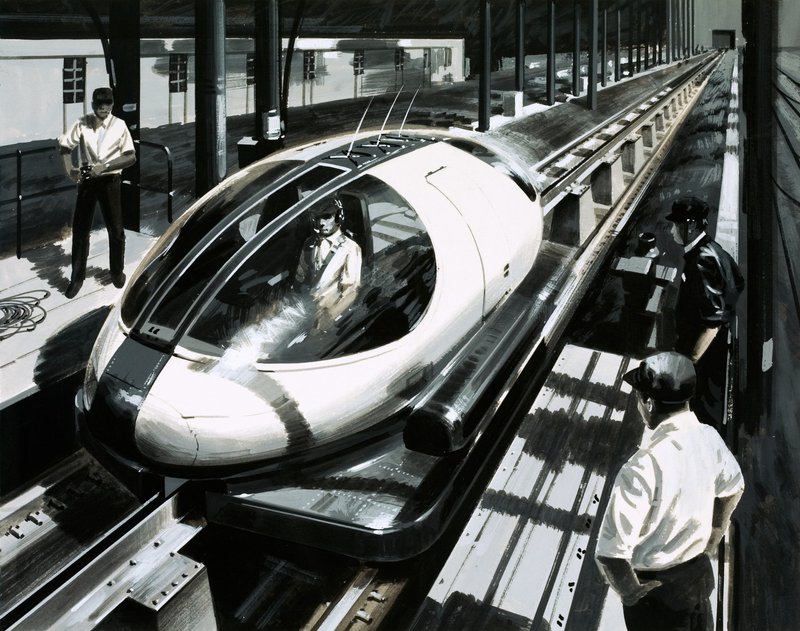 Ein Maglev-Testfahrzeug in Japan von English School