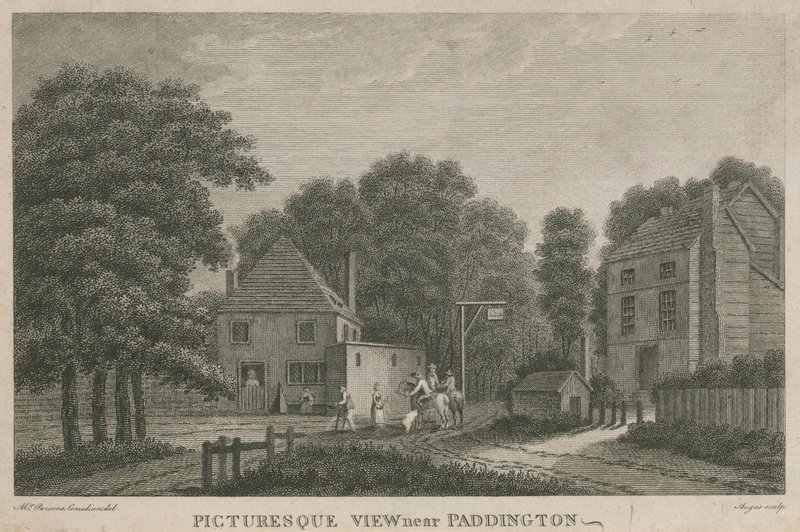 Eine malerische Ansicht in der Nähe von Paddington, Middlesex von English School