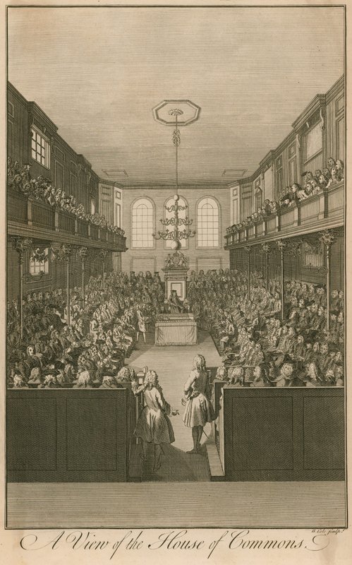 Eine Ansicht des House of Commons von English School