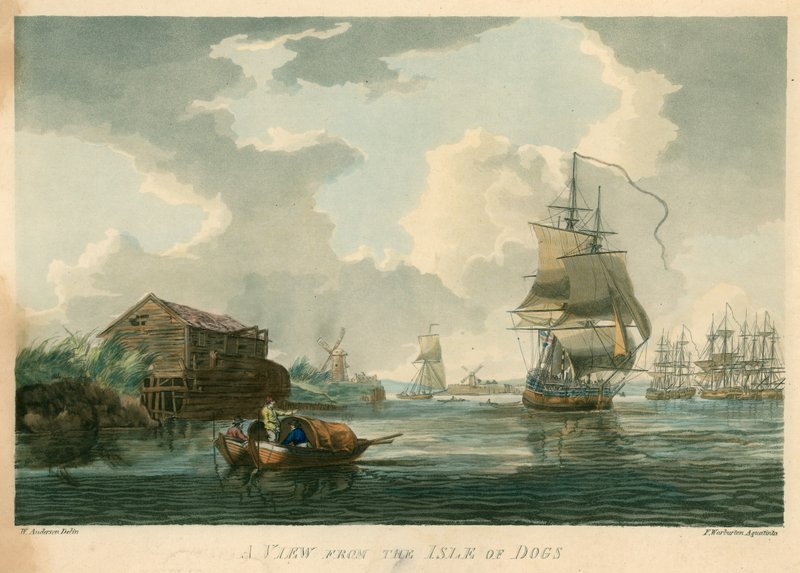 Ein Blick auf die Isle of Dogs von English School