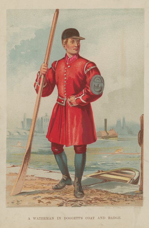 Ein Wasserträger in Doggetts Coat and Badge von English School
