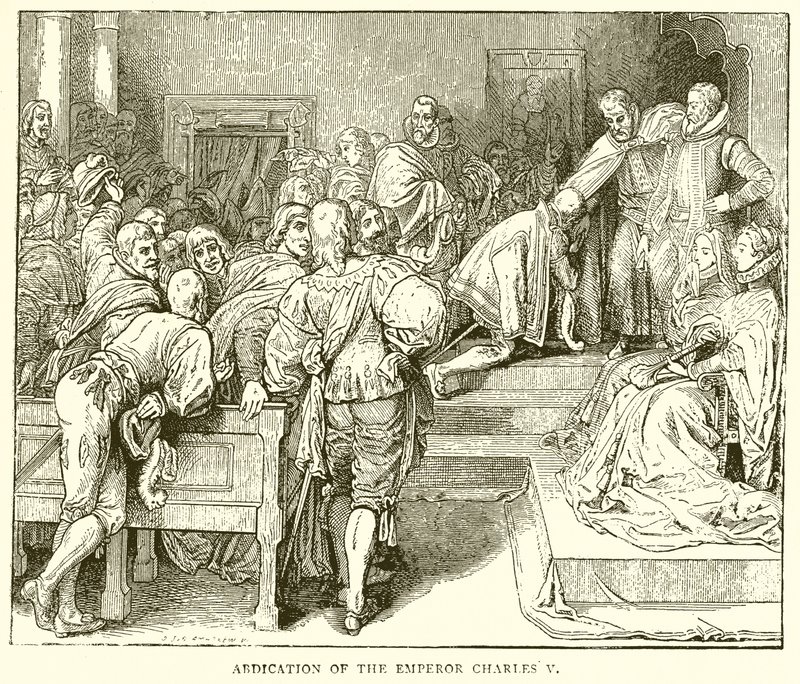 Abdankung von Kaiser Karl V. von English School