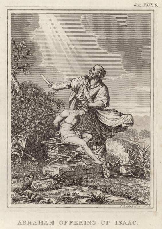 Abraham opfert Isaak von English School
