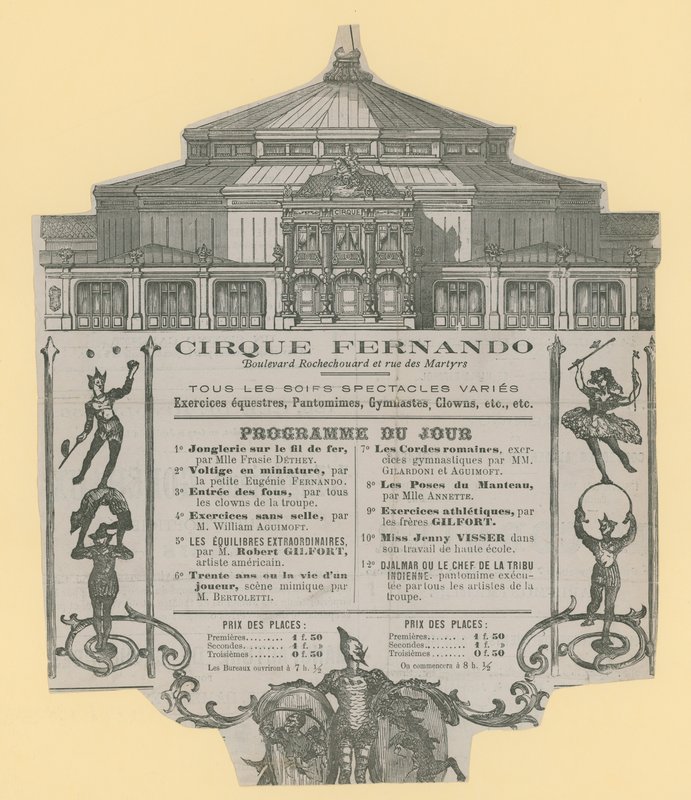 Werbung für Cirque Fernando von English School