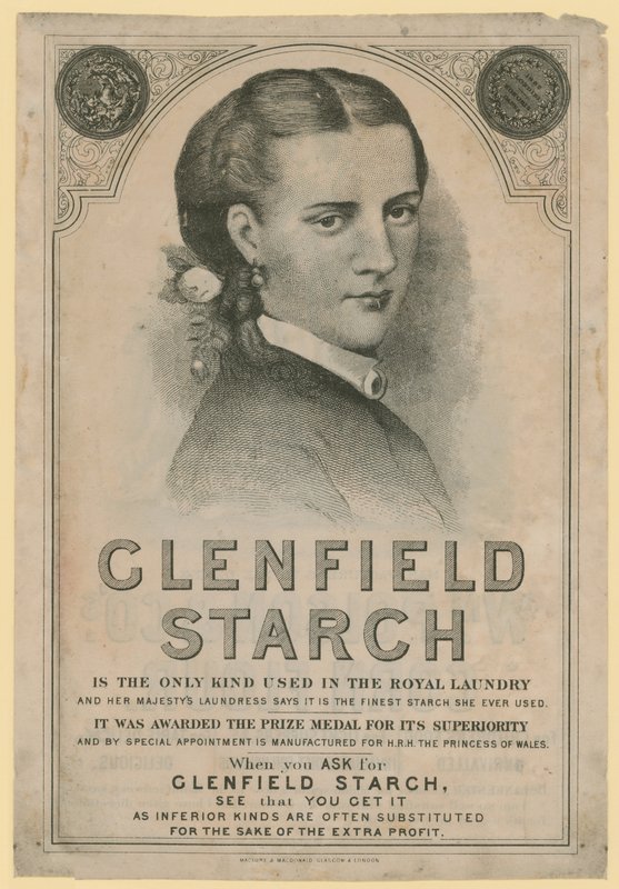 Werbung für Clenfield Starch von English School
