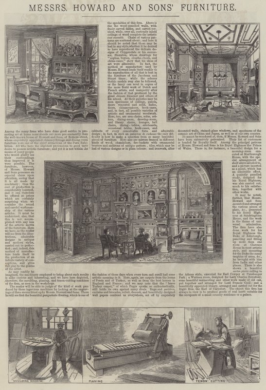 Werbung, Möbel von Messers Howard und Sons (Gravur) von English School