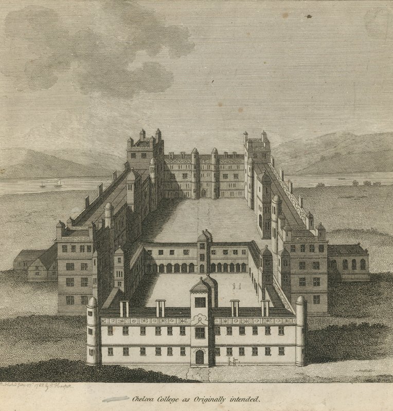 Luftaufnahme des Chelsea College von English School