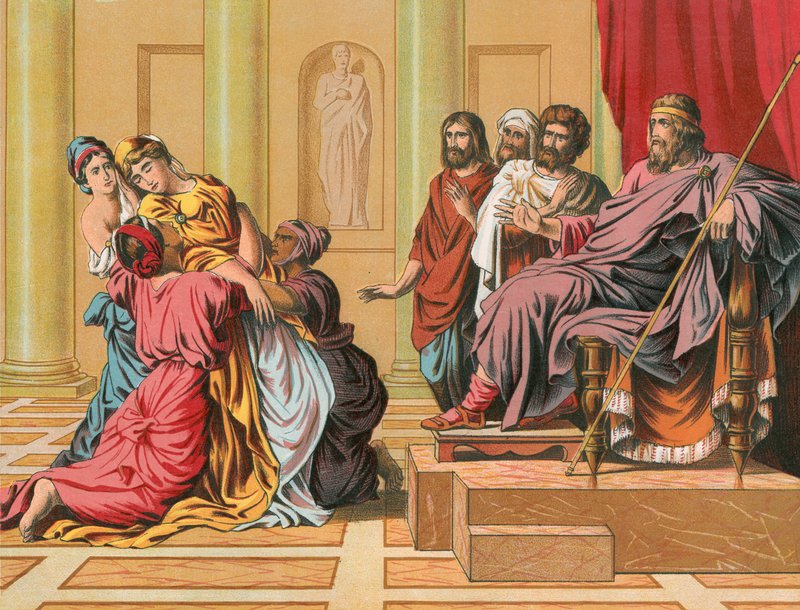 Ahasverus und Königin Esther von English School