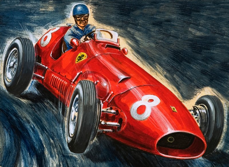 Alberto Ascari fährt einen Maserati von English School
