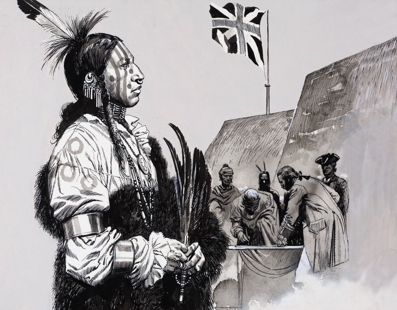 Amerikanischer Indianer von English School