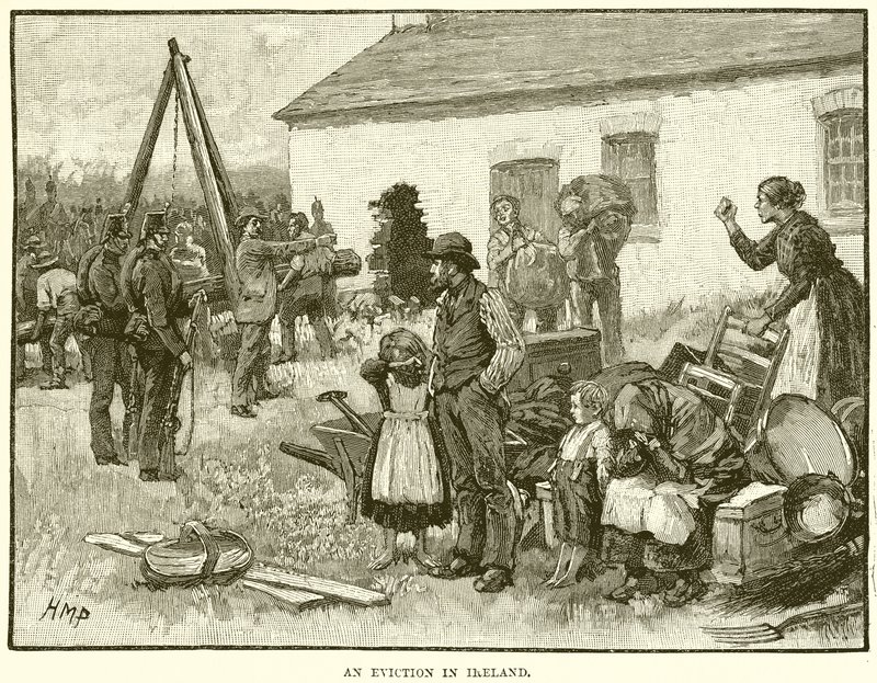 Eine Zwangsräumung in Irland von English School