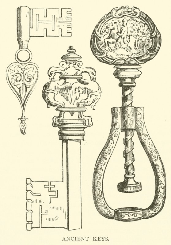 Antike Schlüssel (Stich) von English School