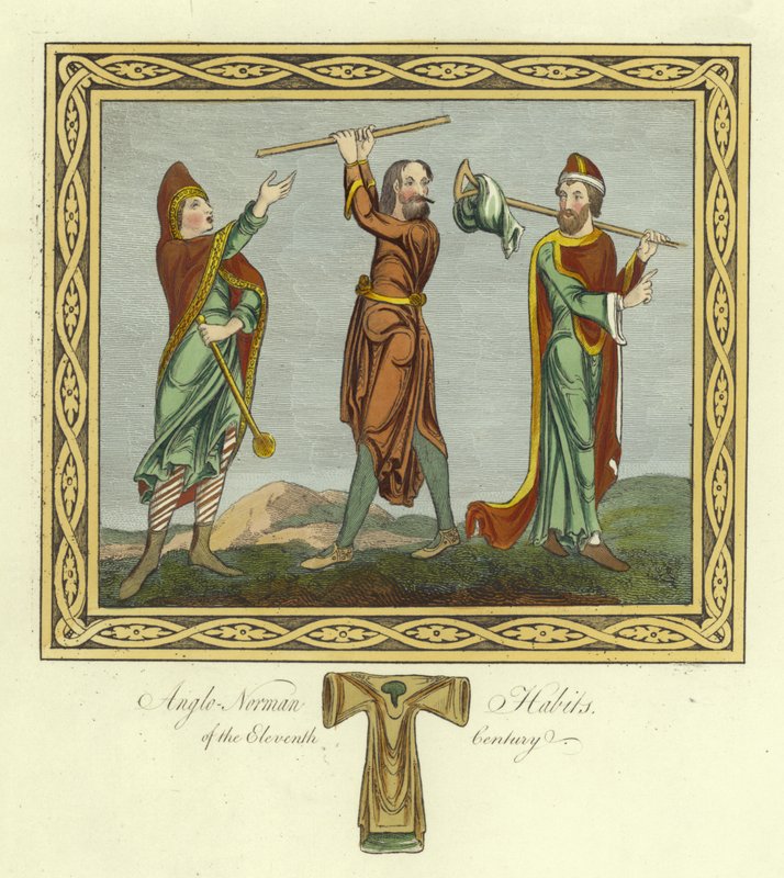 Anglo-normannische Gewänder des 11. Jahrhunderts von English School