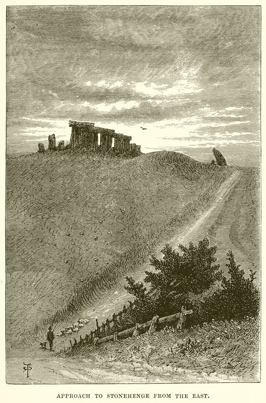 Zugang zu Stonehenge von Osten von English School