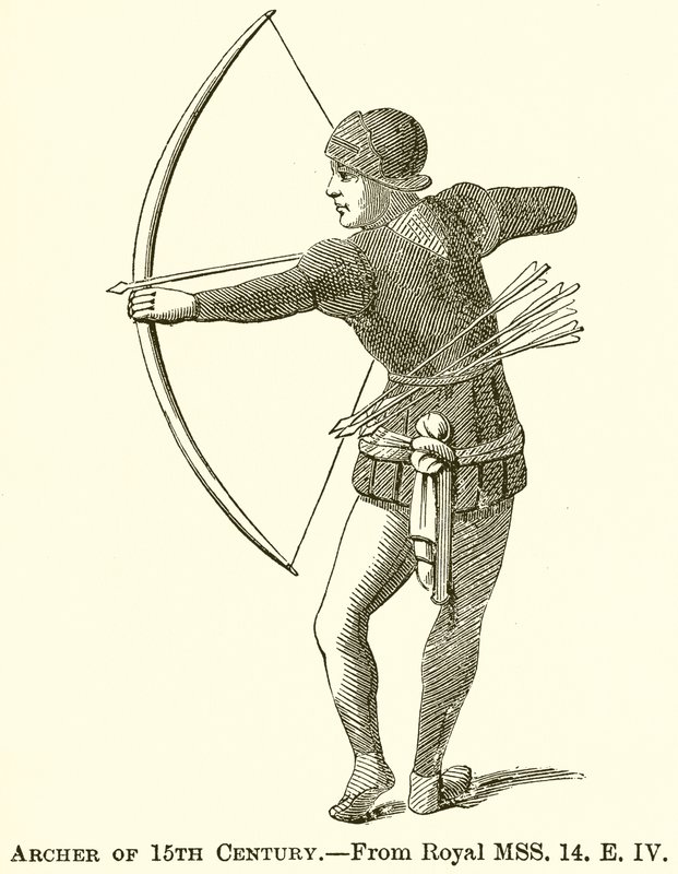 Bogenschütze des 15. Jahrhunderts von English School