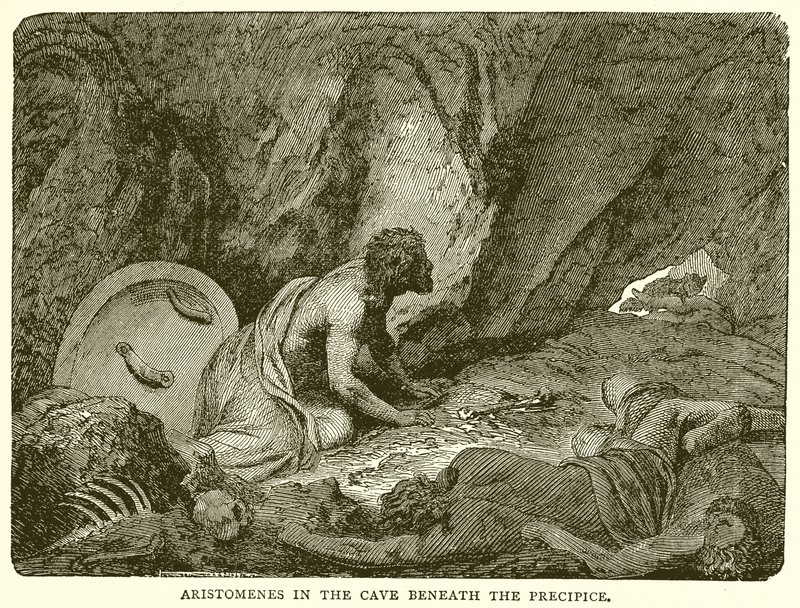 Aristomenes in der Höhle unter dem Abgrund von English School