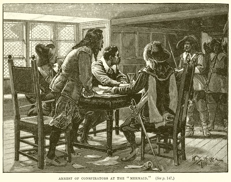 Verhaftung von Verschwörern in der Mermaid von English School
