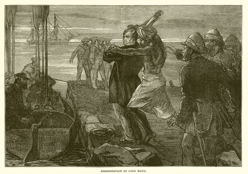 Ermordung von Lord Mayo (1872) von English School