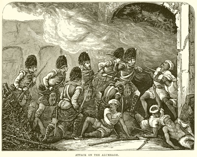 Angriff auf den Alumbagh von English School