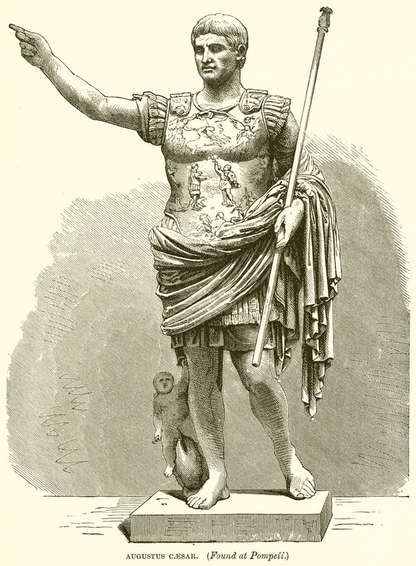 Augustus Caesar (gefunden in Pompeji) von English School