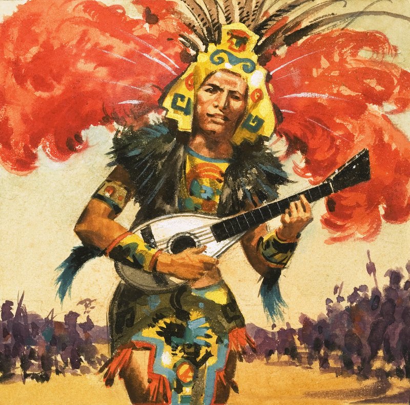 Aztekischer Indianertänzer von English School
