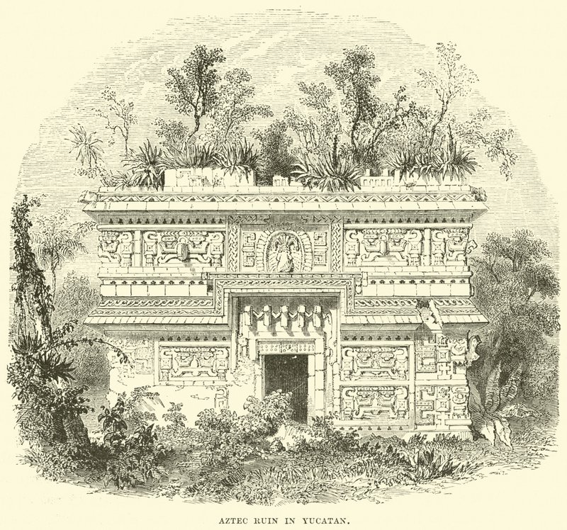 Aztekische Ruine in Yucatan von English School