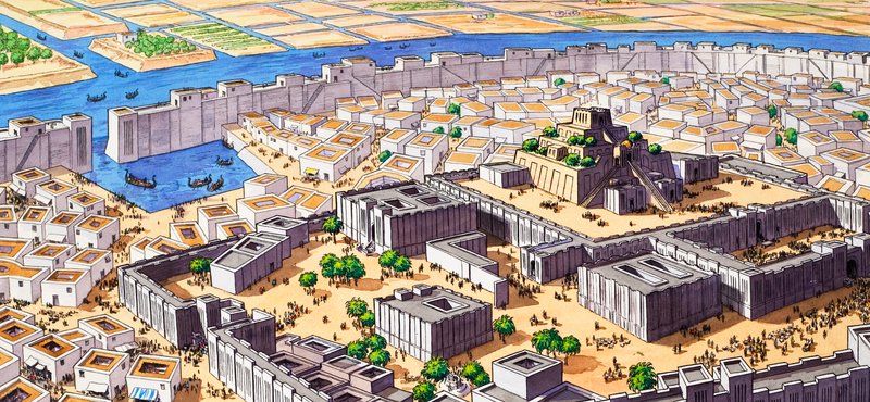 Aztekische Stadt Tenochtitlan von English School