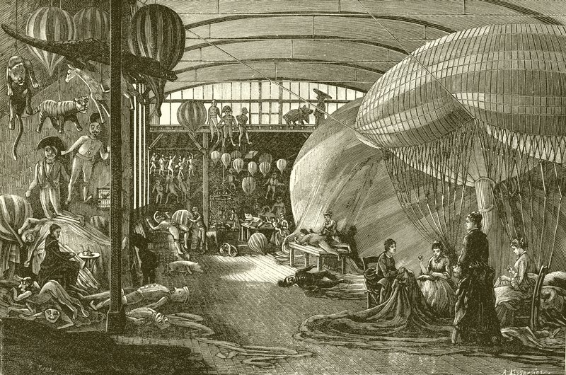 Ballonfabrik in Paris von English School