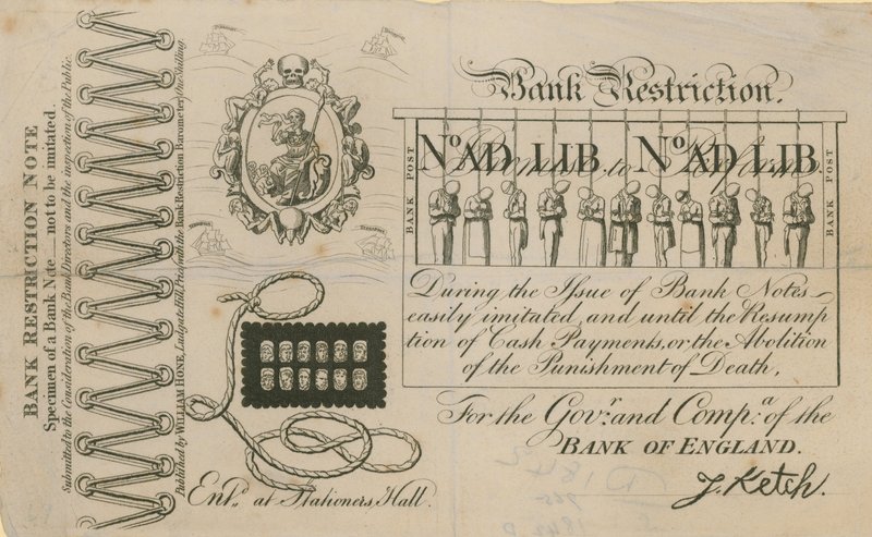Bankeinschränkungsnote von English School