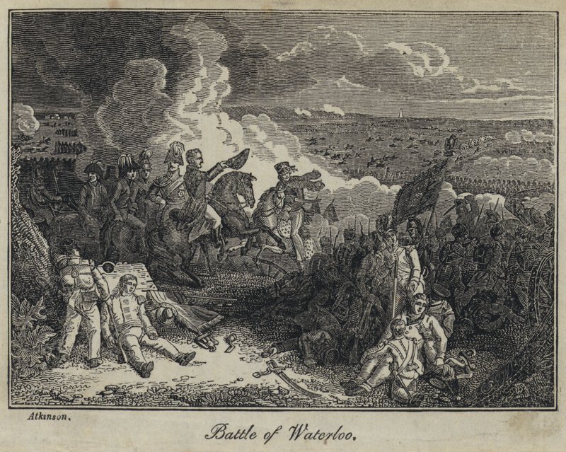 Schlacht von Waterloo (Stich) von English School