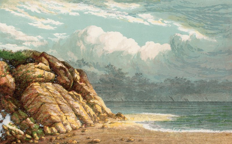 Strand und Klippen von English School