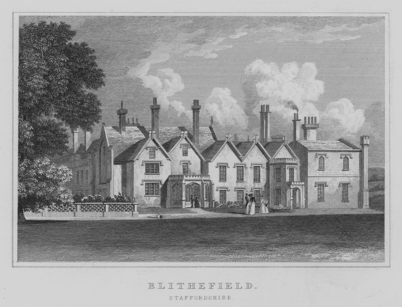 Blithefield, Staffordshire (Gravur) von English School