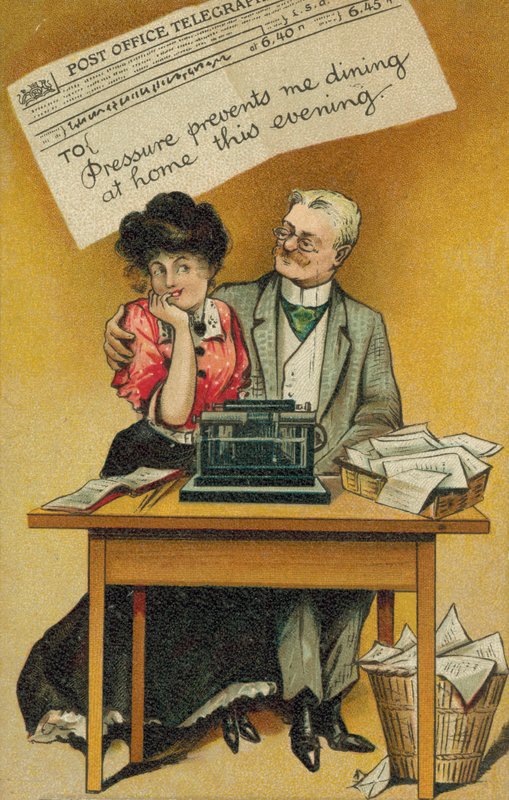 Chef und Sekretärin von English School