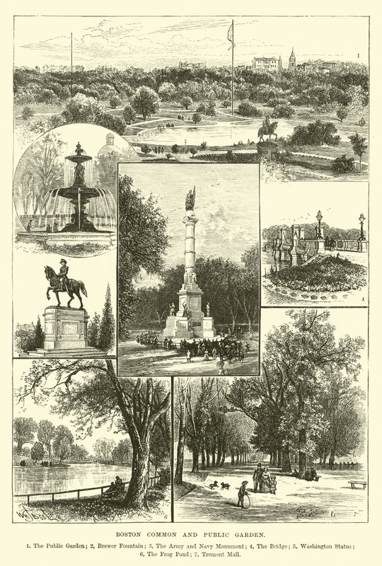 Boston Common und Öffentlicher Garten von English School