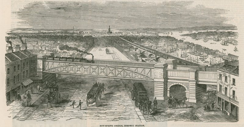 Bow Spring Bridge, Stepney Station, London von English School
