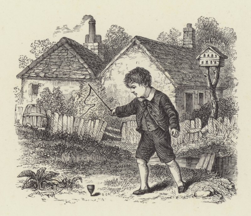Junge mit Kreisel von English School