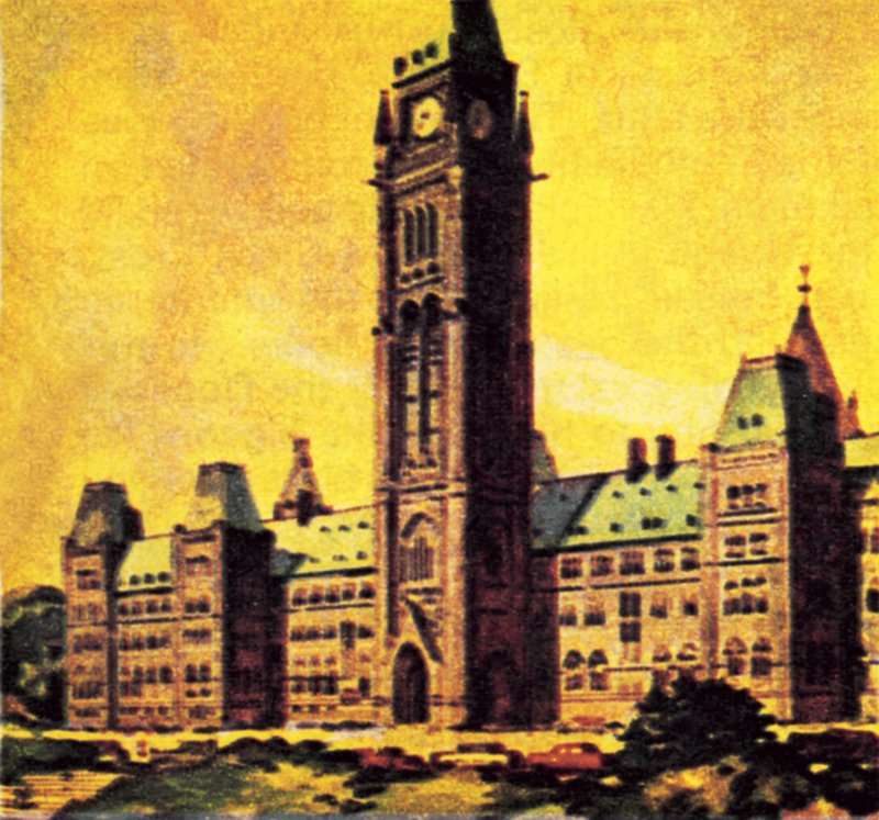 Kanadas Parlamentsgebäude in Ottawa von English School