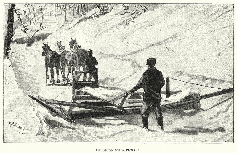 Kanadischer Schneepflug (Gravur) von English School