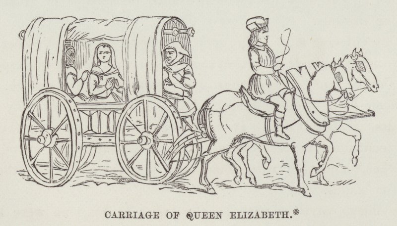 Kutsche von Königin Elizabeth (Gravur) von English School