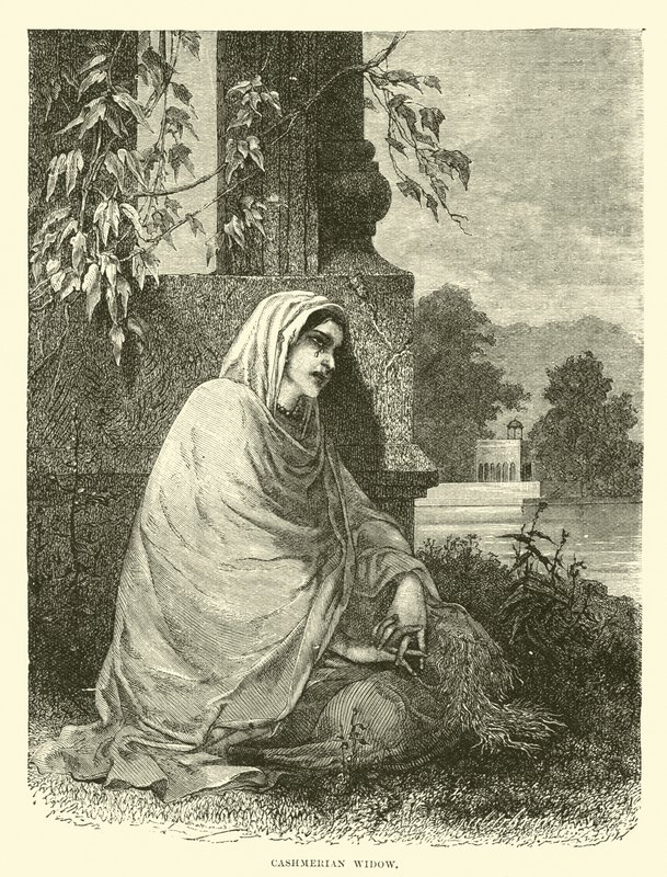 Kaschmirische Witwe von English School