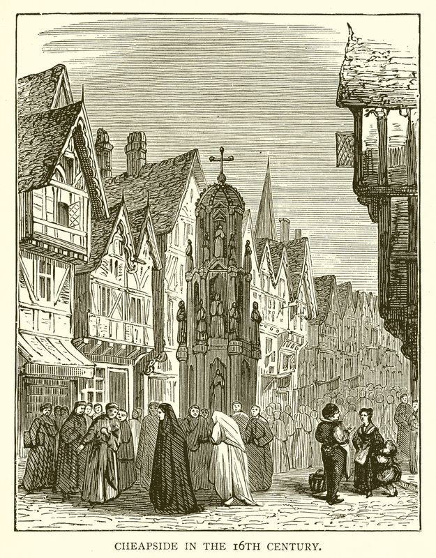 Cheapside im 16. Jahrhundert von English School