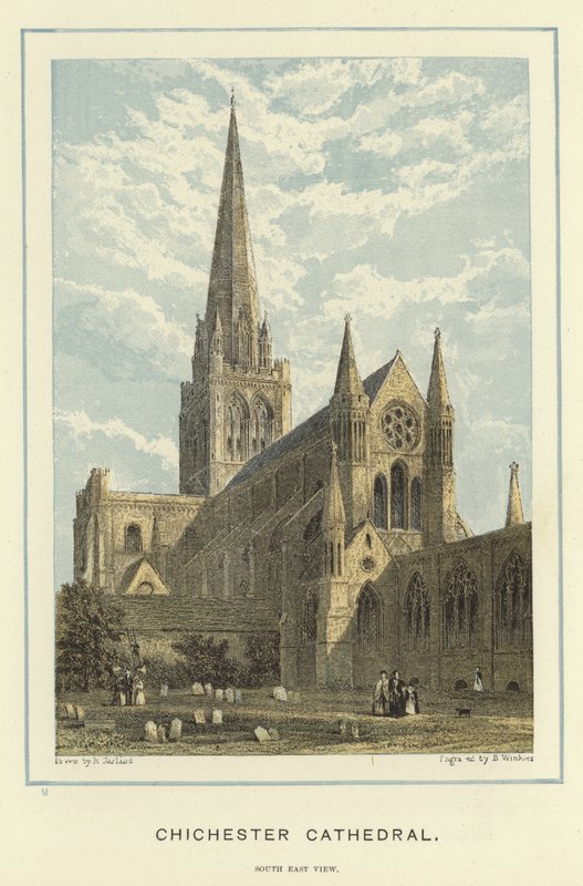 Chichester Kathedrale, Südostansicht von English School