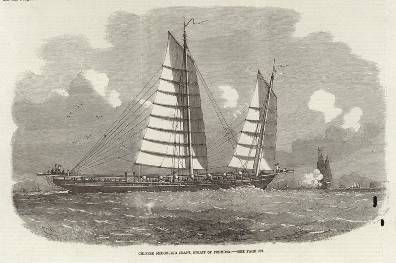 Chinesisches Schmuggelboot, Straße von Formosa von English School