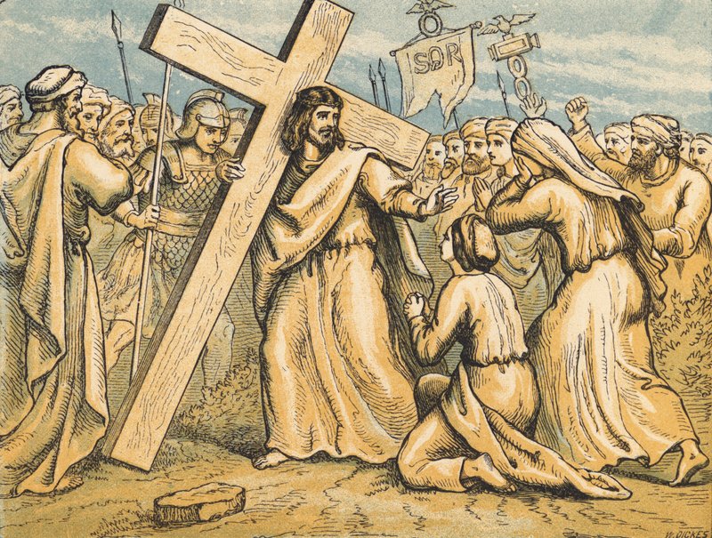 Christus trägt sein Kreuz von English School